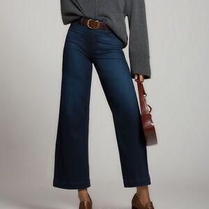 Paige Anessa High-Rise Wide Leg Crop denim Anthropologie